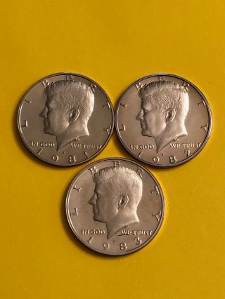 Kennedy 1981s 1982s 1983s Proof