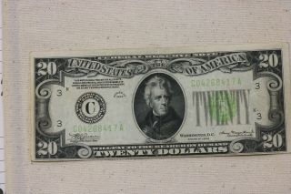 1934 $20 Federal Reserve Note Twenty Dollar Bill Ef,