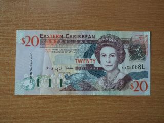 Eastern East Caribbean 20 Dollars (2003) St.  Lucia.  P 44l