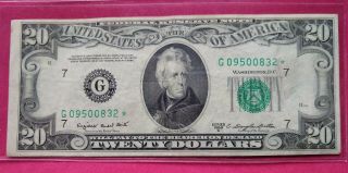 1950 Ser C $20 Fed Res (star) Note Ser G09500832 Chicago Il (please Read)