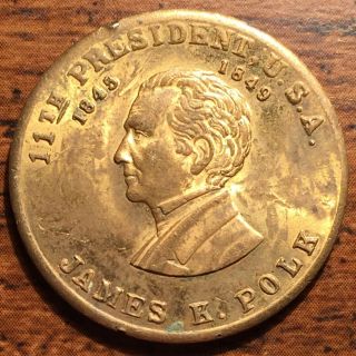 James K.  Polk 11th President United States 1845 - 1849 Commemorative Medal