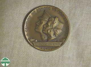 1865 - 1965 Salvation Army - A Century Of Service To God And Man - Bronze Medallion