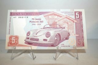 Czechoslovakia 5 Korun (schilling) 2019 Unc Private,  Ferdinand Porsche,  Gabris