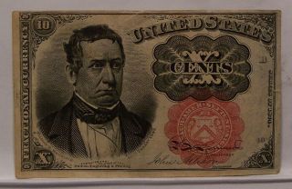 1874 - 10¢ Cent Us Fractional Currency Note - 5th Issue - Fr.  1266