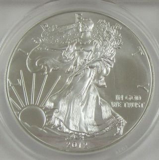 2012 American Silver Eagle ANACS MS70 1 oz.  999 Silver Perfect Coin 3