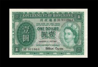 1.  7.  1957 Government Of Hong Kong Qeii $1 ( (ef, ))