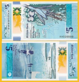 Northern Ireland 5 Pounds P - 2018 (2019) Ulster Bank (prefix Aa) Unc Banknote