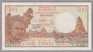 561 - 0122 Djibouti | Banque Nationale,  500 Francs,  1988,  Pick 36b,  Unc