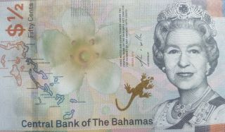 Bahamas 1/2 Dollar 50 Cents 2019 Banknote