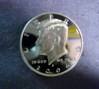 2006 - S Silver Proof Kennedy Half Dollar Ultra Cameo 90 Silver Gem