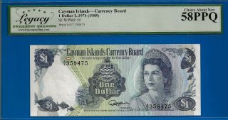 Cayman Islands 1 Dollar L.  1974 (1985) P.  5f Choice About 58 Ppq.