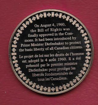 History of Canada Medal - Canadian Bill of Rights 2