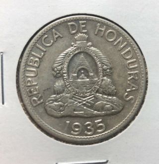 Honduras Km75.  1 Lempira 1935 Silver Coin