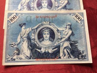 Germany Reichsbanknote 100 Mark 1908/sold As Each