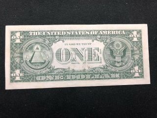 1981 $1 ONE DOLLAR FRN FEDERAL RESERVE NOTE - ERROR 