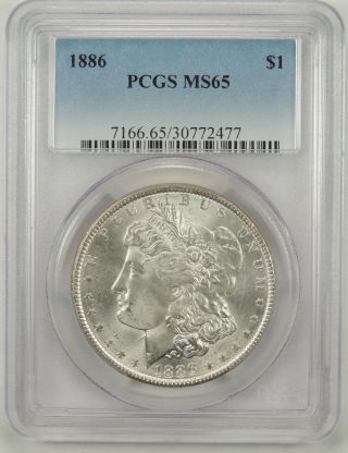 1886 - P $1 Morgan Silver Dollar Gem Pcgs Ms65 30772477 Vam - 6b Eye Appeal