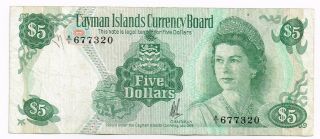 L.  1974 Cayman Islands Five Dollars Note - P6a