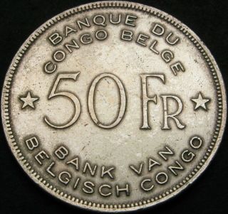 Belgian Congo 50 Francs 1944 - Silver - Vf,  - 2613 ¤