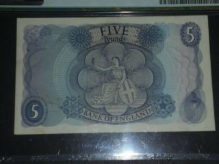 GREAT BRITIAN,  BANK OF ENGLAND PICK 375a 1962 - 1966 £5 PMG 40 EXTREMELY FINE 3