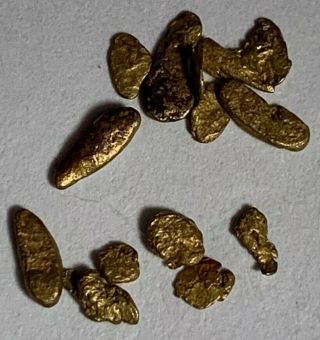 LOVELY GROUP 0.  569 GRAM GOLD NUGGETS COLLECTORS SPECIMENS COLORADO 3