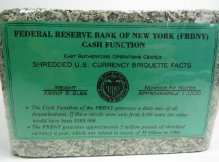 Federal Reserve Shredded Us Currency - About 2.  2lbs ; Approximately 1,  000 Notes