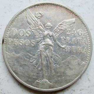 Mexico 1921 Silver 2 Pesos,  Centennial Of Independence Km 462