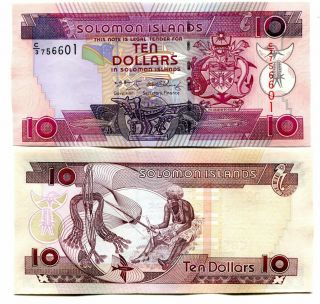 Solomon Islands 10 Dollars Prefix C/3 Nd (2008) P - 27 Unc