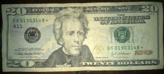 2004 Series Star Note^ $20 Dollar Federal Reserve Note Us Currency