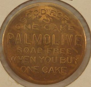Vintage Palmolive Soap Good For One Cake When You Buy One Token