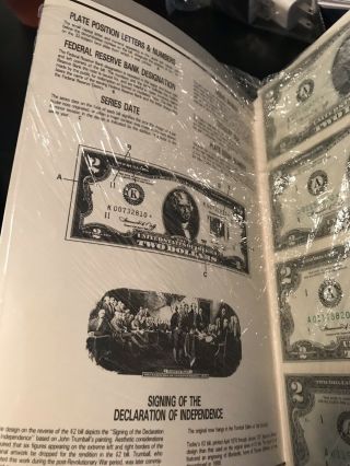 1976 - A Star Notes - Uncut Sheet Of 4 $2.  00 Bills - Federal Reserve Notes