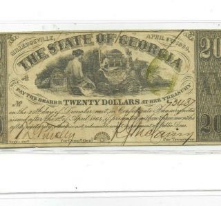 $20 (crispy) " State Of Georgia " (autograph 