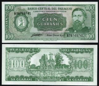 Paraguay P205 100 Guaranies Nd 1982 Unc Gem Usa Seller