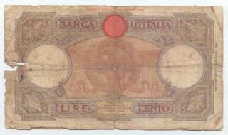 Italy 100 Lire 1931,  P - 55 2
