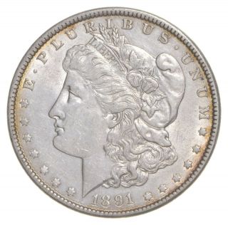 Au/unc - 1891 Morgan Silver Dollar $1.  00 140