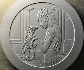 1 OZ SILVER COIN PROOF ANNE STOKES DRAGONS WATER DRAGON 4TH IN SERIES 3000 4
