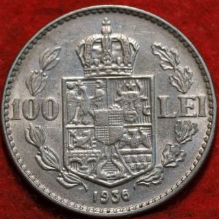 1936 Romania 100 Lei Foreign Coin 2