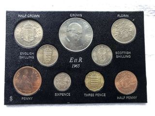 British 9 - Coin Proof Set 1965,  In Plastic Case