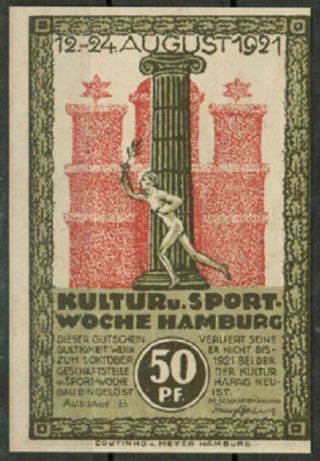 Germany (weimar Republic) 50 Pfennig Notgeld,  1921,  Unc World Currency