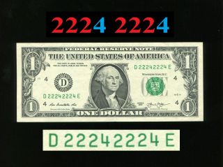 $1 Dollar Bill Fancy Serial Number Binary Repeater Note Triple 2 