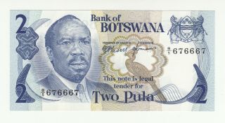 Botswana 2 Pula 1976 Aunc/unc P2 @