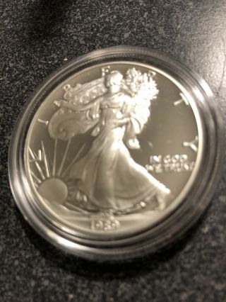 1989 S Silver Proof American Eagle Dollar Us $1