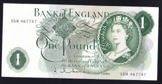 Bank Of England One Pound £1 Hollom 1963 Replacement Star Note 35m Gef/aunc B290