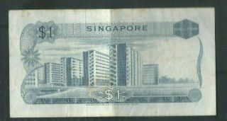 Singapore 1972 1 Dollar P 1d Circulated 2