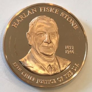 Supreme Court Chief Justice Harlan Fiske Stone Coin Medal Law Lawyer Judge