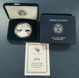 2011 American Silver Eagle 1 Oz Silver Proof Coin,  Sleeve & - 9950