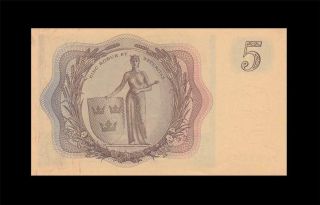 1960 Bank Of Sweden 5 Kronor ( (gem Unc))