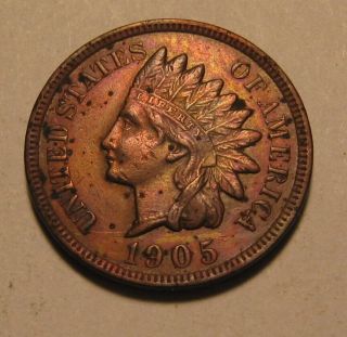 1905 Indian Head Cent Penny - Au - 83sa
