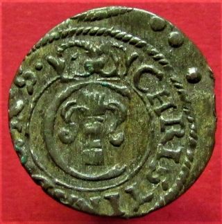 Sweden Livonia 1653 Queen Christina Riga Solidus Medieval Silver Coin