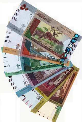 Set,  Sudan Banknote (1,  2,  5,  10,  20,  50 Pound) Unc,  Soudan,  苏丹,  СУДАН,  2017