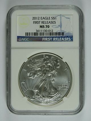 2012 American Silver Eagle $1 Ngc Ms70 First Releases